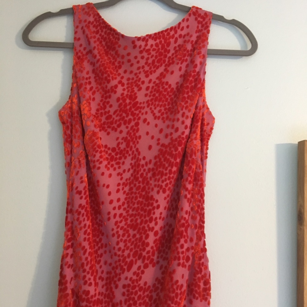 Funky velvet and sheer gown